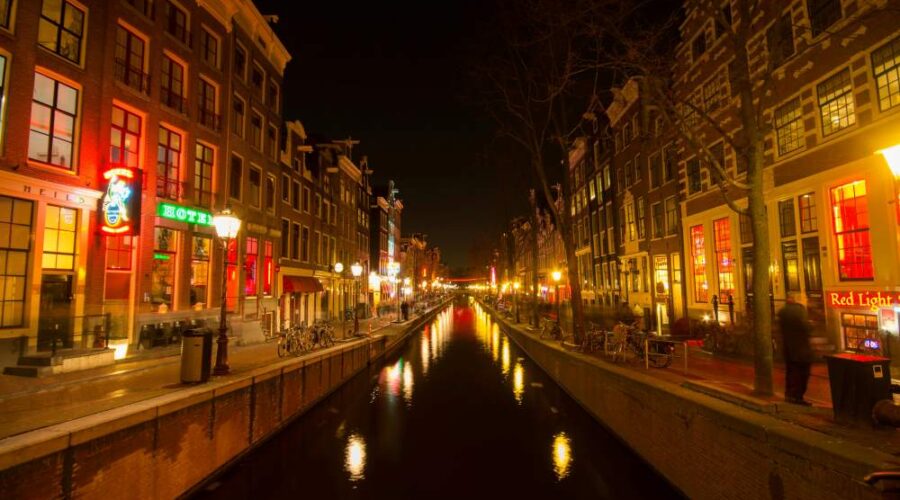 red light district in Amsterdam